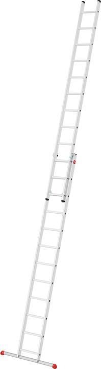 Produktbild Hailo S80 ProfiStep duo, Aluminium-Schiebeleiter 2-teilig, 2x12 Sprossen (Mehrzweckleiter, 14 cm)