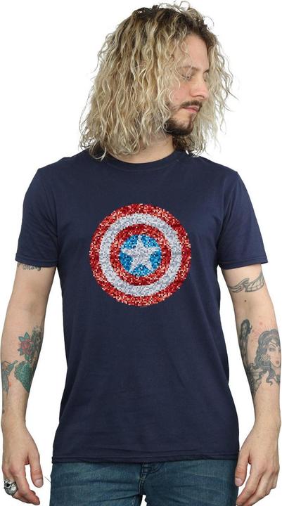 Produktbild Captain America Pixelated Shield TShirt (5XL)