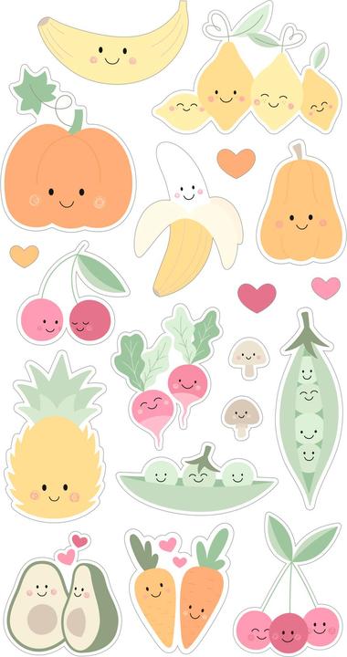 Artemio Puffy Sticker "Vitamine" (19 Sticker)
