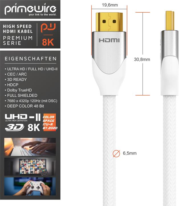 Actual product image Primewire HDMI – HDMI (5 m, HDMI, 2.1)