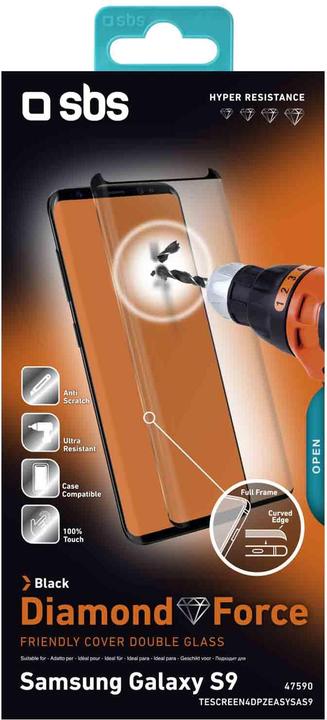 Actual product image SBS Friendly 4D Glass Screen Protector for Samsung Galaxy S9 (1 pcs., Samsung Galaxy S9)