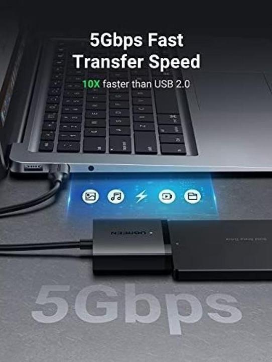 Actual product image Ugreen SATA to USB 3.0 adapter cable for SATA SSD HDD with power supply unit