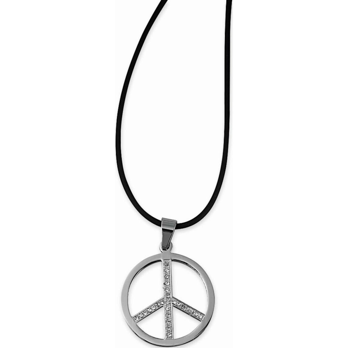 Legler OHG, Halsschmuck, Kette inkl. Peaceanhänger, (Edelstahl)