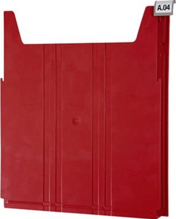 Actual product image Eichner BIG wall-mounted sorting system, for format A4, filling height 34 mm, red (A4)