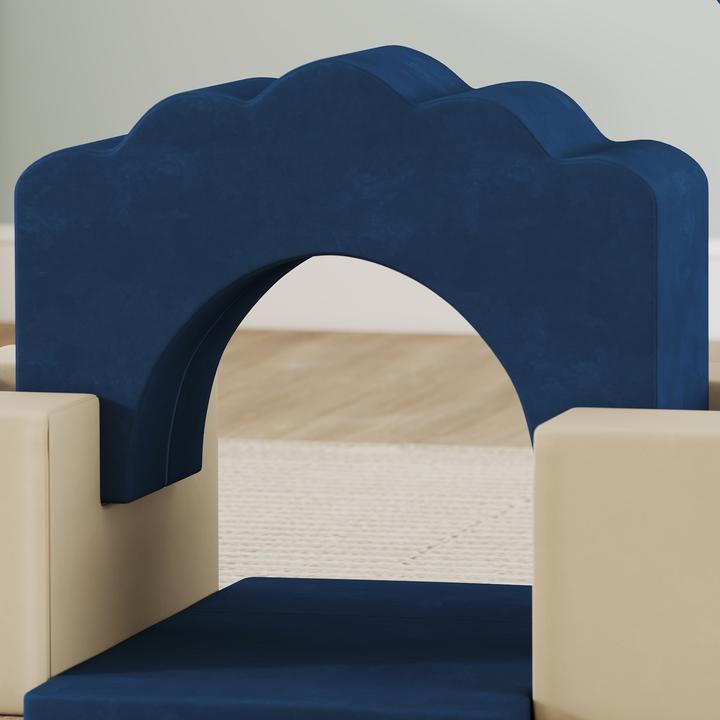 Image du produit Aiyaplay Schaumstoff Bausteine Samt, Schaumstoff Blau