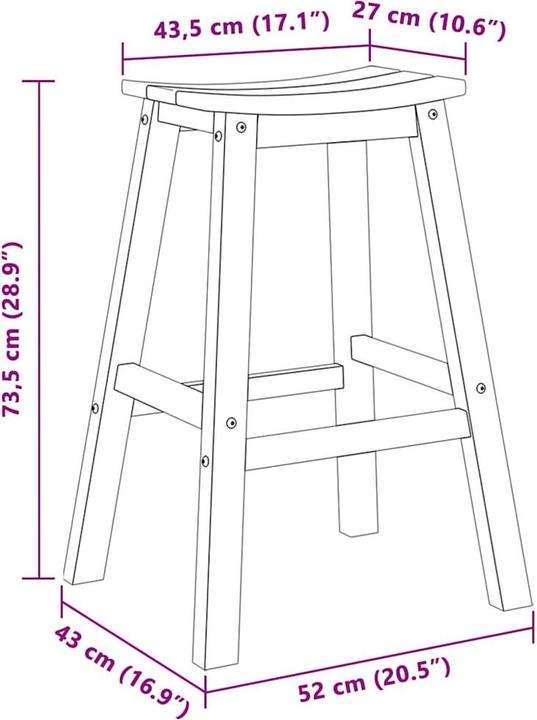 Produktbild VidaXL Barhocker
