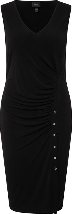 Produktbild Ulla Popken Jersey-Midikleid, Raffung, V-Ausschnitt (54)
