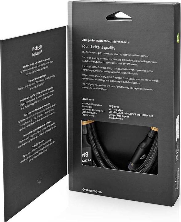 Produktbild Nedis Ultra High Speed ​​HDMI ™ -Kabel | HDMI™ Stecker | HDMI™ Stecker | 8K@60Hz | 48 Gbps | 2.00 m (2 m)