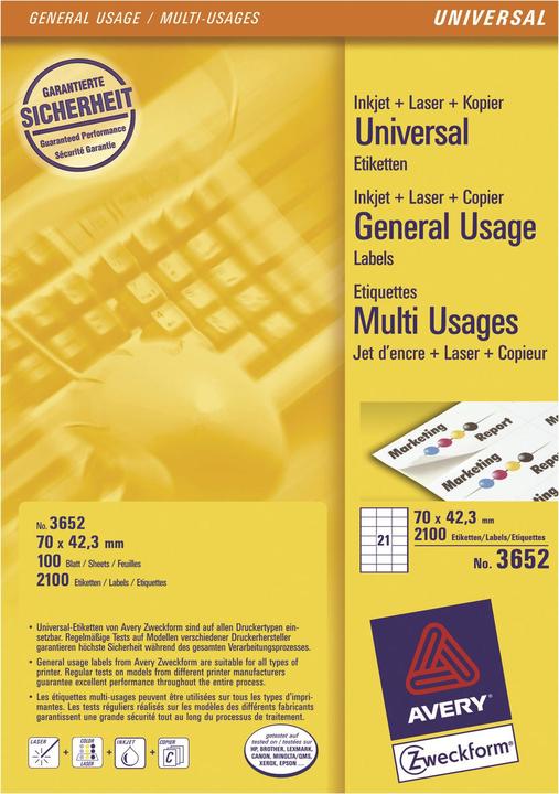 Produktbild Avery Universal-Etiketten
