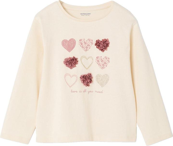Actual product image Vertbaudet Mädchen T-Shirt mit Relief-Herz (158)