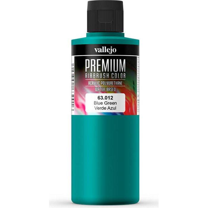 Wittmax, Künstlerfarbe + Bastelfarbe, Blue Green, - Vallejo Premium 200 ml (Blau, Grün, 200 ml)