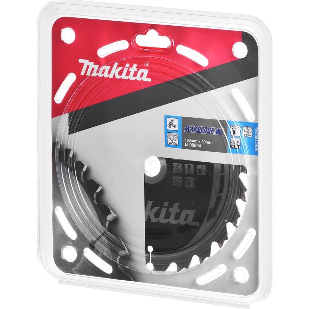 Thumbnail - Makita, Sägeblatt, Pjovimo diskas medžiui 190x20x2,2mm 24T Standart