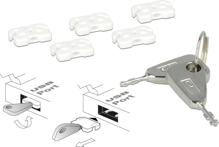 Immagine prodotto Delock Porta USB Locker 5 pezzi incl. chiave