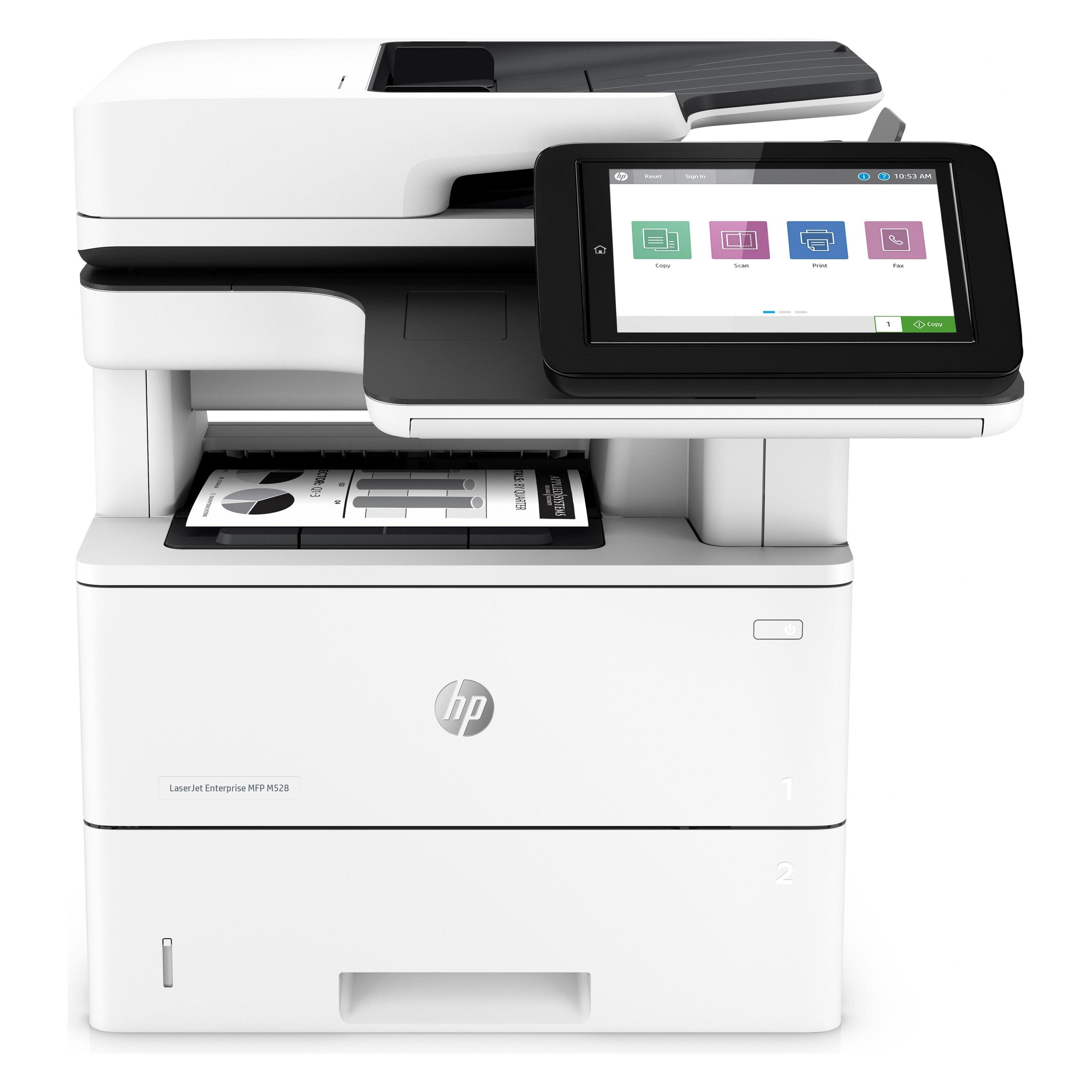 HP LaserJet Enterprise M528dn (Laser, Schwarz-Weiss), Drucker, Weiss