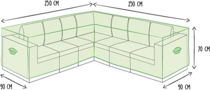 Produktbild Garden Lights Schutzhülle für L-förmiges Lounge-Set - 250 cm