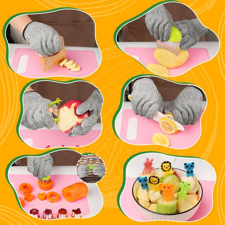 Produktbild Activity Board 25-teiliges Kinder-Küchenmesser-Set für sicheres Kochen mit Holzmessern
