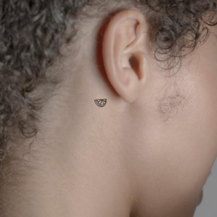 Actual product image minink Temporary tattoo - Lemon slice
