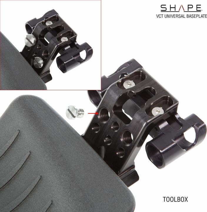 Actual product image Shape BP10 - Revolt VCT Universal Baseplate With Camera Shoulder Mount