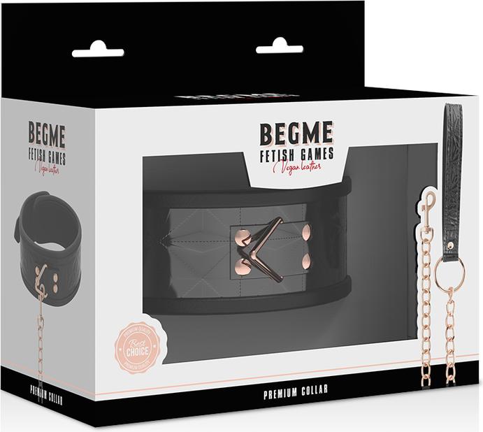 Actual product image Begme Black Edition Premium Vegan Leather Collar