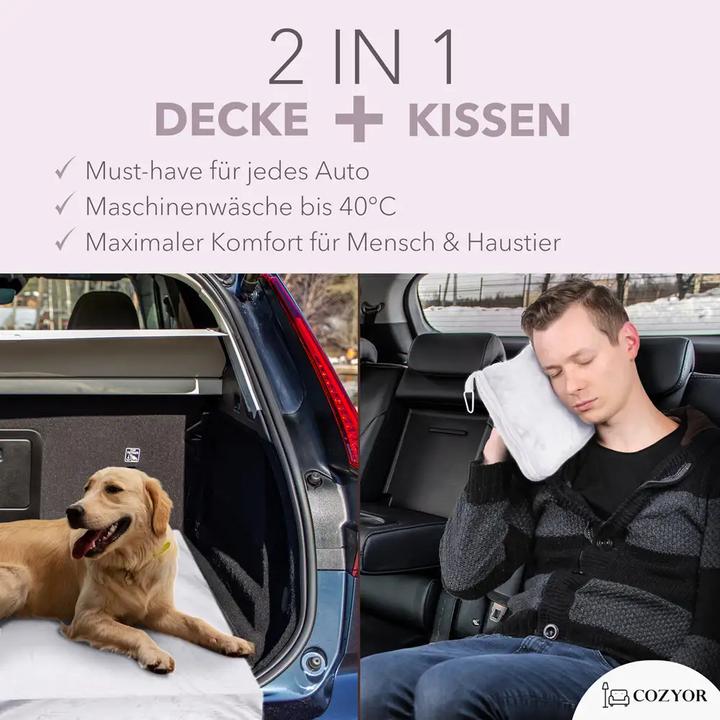 Immagine prodotto Cozyor Coperta da viaggio e cuscino da viaggio 2 in 1 per l'aereo (Cuscino per testa e collo)