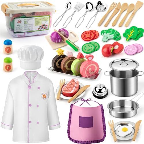 Activity Board Accessori da cucina per bambini Cucina in legno Giocattolo per bambini Simulazione di cibo