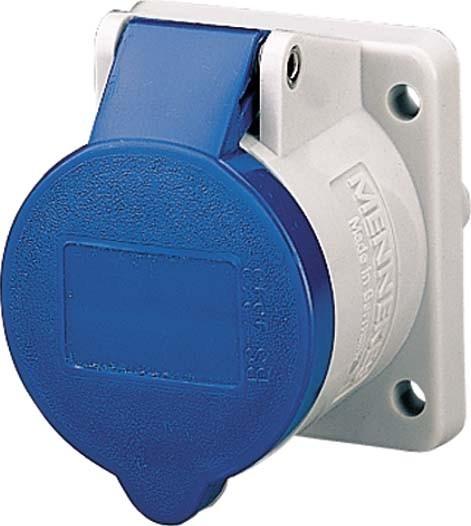 Actual product image Mennekes MEN 1619 16A 3p 6h 230V Junction box Twin CONTACT IP44