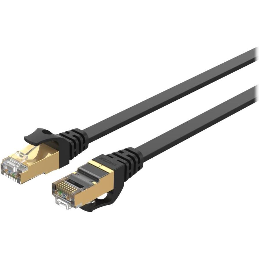 Unitek C1897BK-3M Ethernet Cable FLAT CAT 7 UTP Ethernet 3m (3 m), Netzwerkkabel