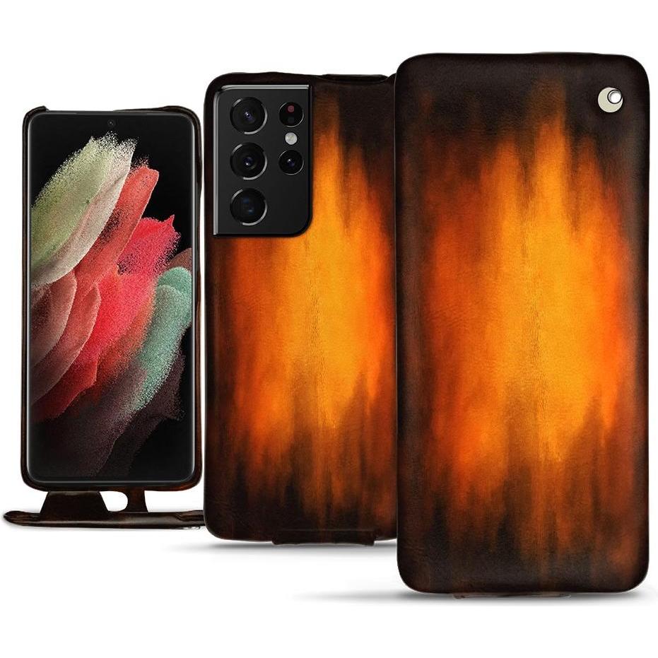 Thumbnail - Noreve Lederschutzhülle vertikal (Samsung Galaxy S21 Ultra), Smartphone Hülle, Violett