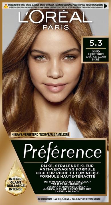Actual product image L'Oréal Paris Loreal Paris Preference 5.3 Light Gold Brown Hair Color (5.3 Light Gold Brown)