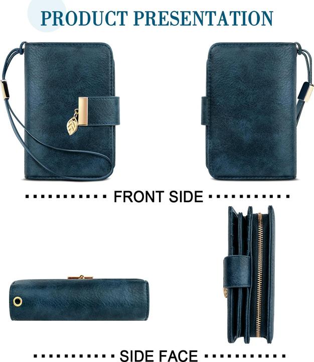 Produktbild Only-Bags.Store Ledergeldbörse Geldbörse mit vielen Fächern Brieftasche mit RFID-Schutz 18 Kartenfächer Geldbörsen