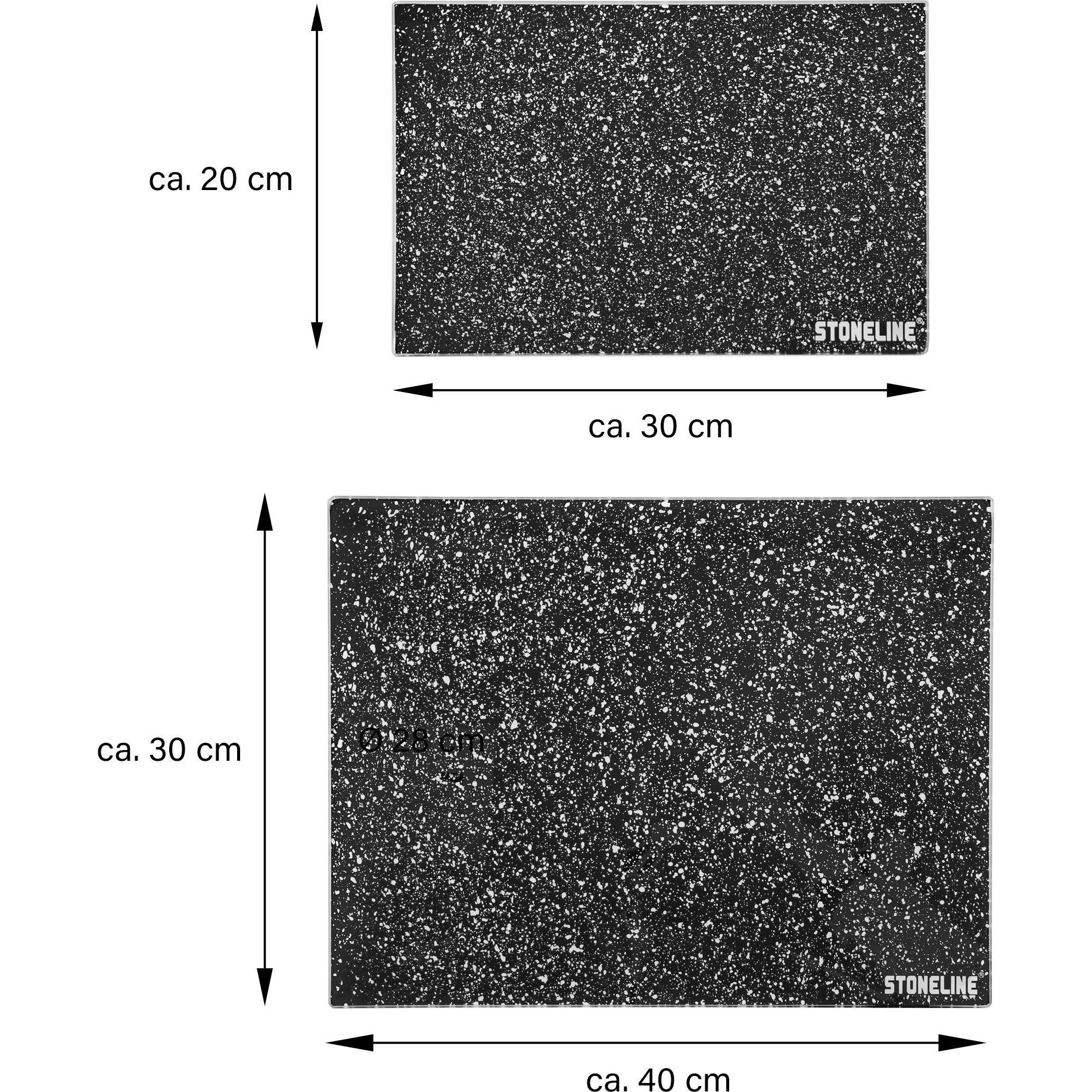 Thumbnail - Stoneline Glasschneideplatten-Set, 2-tlg., Schneidebrett, Schwarz