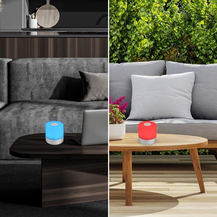 Image du produit Briloner Akku RGB LED Lampe de table, chrome mat, 1xLED/1,5W (100 lm)