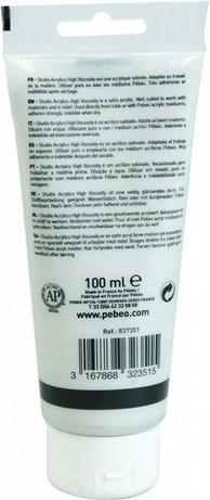 Actual product image Pebeo Studio Acrylics Fine Acrylic (Silver, 100 ml)