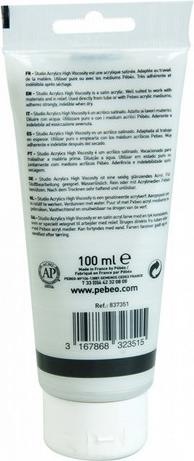 Actual product image Pebeo Studio Acrylics Fine Acrylic (Silver, 100 ml)
