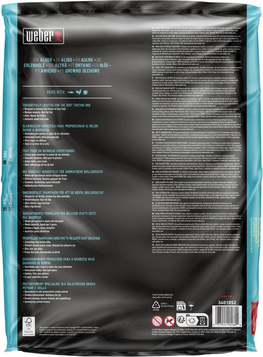 Immagine prodotto Weber SmokeFire Holzpellets Erle - 8 kg FSC (8 kg)