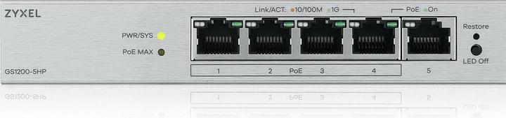 Immagine prodotto Zyxel GS1200-5HPV3 5-Port Gigabit PoE+ web/smart managed (5 porte)