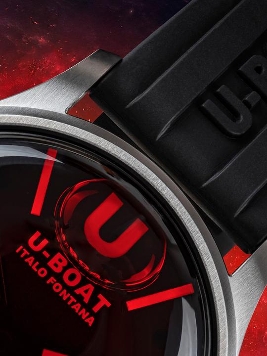 Produktbild U-Boat 9305 Darkmoon SS Red Glass Herrenuhr 40mm 5ATM (Analoguhr, 40 mm)