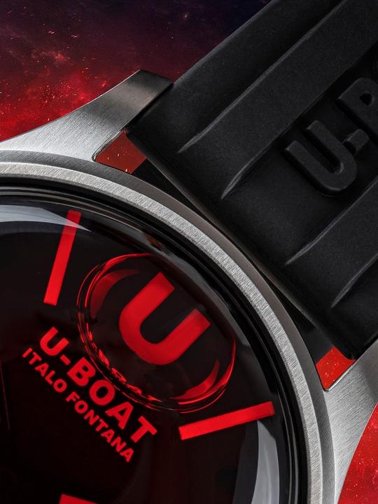 Produktbild U-Boat 9305 Darkmoon SS Red Glass Herrenuhr 40mm 5ATM (Analoguhr, 40 mm)