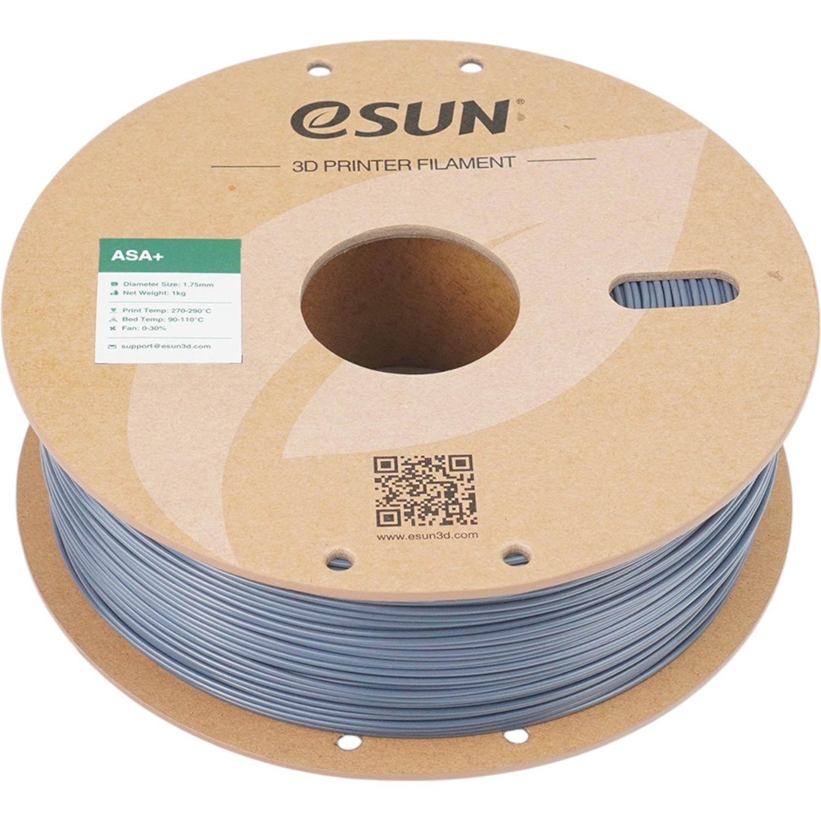 Thumbnail - eSUN ASA+ 1,75mm GREY 1kg (ASA, 1.75 mm, 1000 g, Grau), 3D Filament, Grau