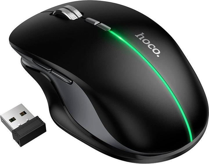 Hoco GM40 Dixon RGB Dual-Mode Wireless Mouse, schwarz (Cable, Wireless)