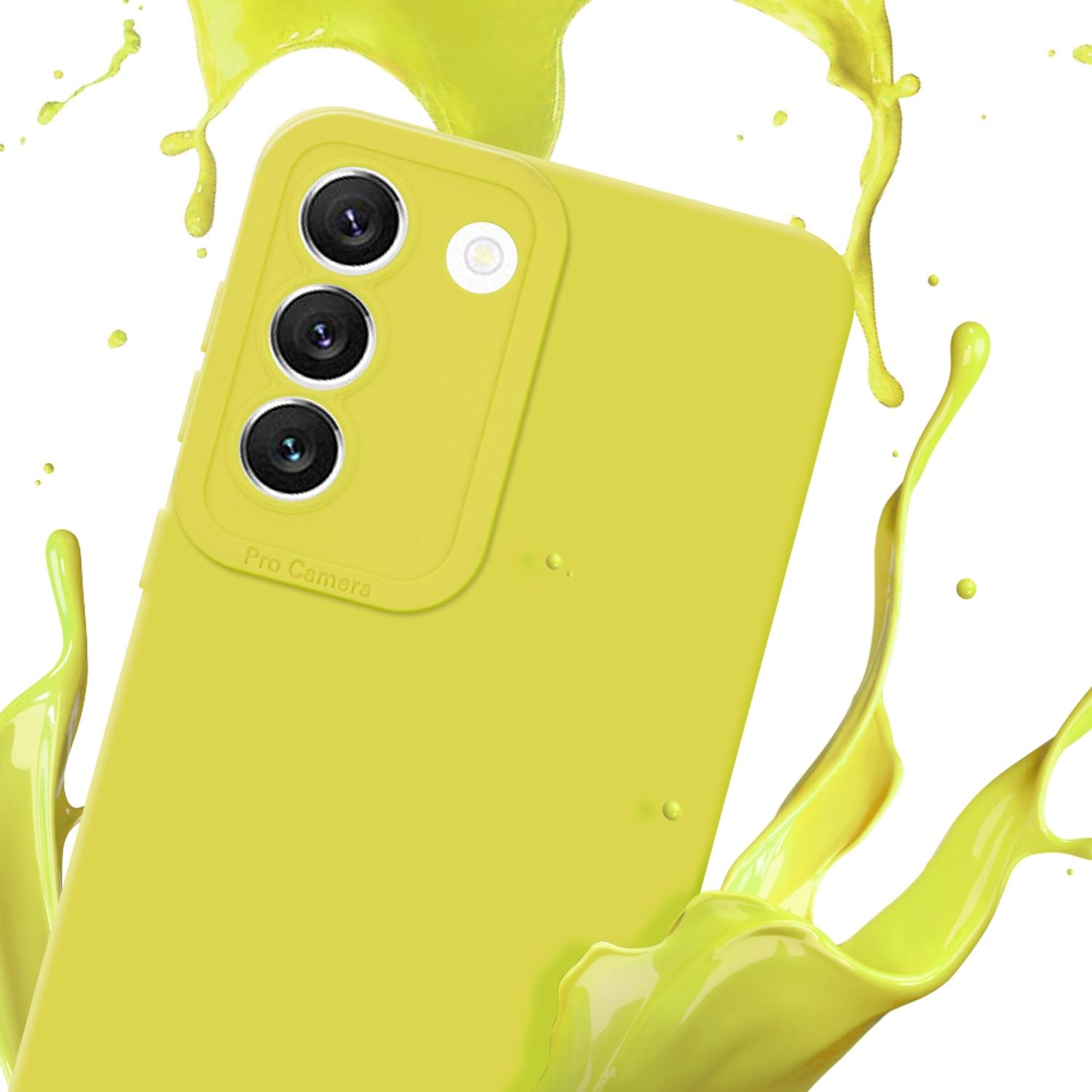 Thumbnail - Cadorabo Hülle für Samsung Galaxy S22 im TPU Fluid LM162 Style (Samsung Galaxy S22+), Smartphone Hülle, Gelb