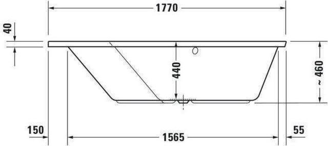 Immagine prodotto Duravit Vasca idromassaggio PAIOVA 5 angolare l 205 l 1770x1300mm we Jet-System (205 l, 177 cm, 130 cm)