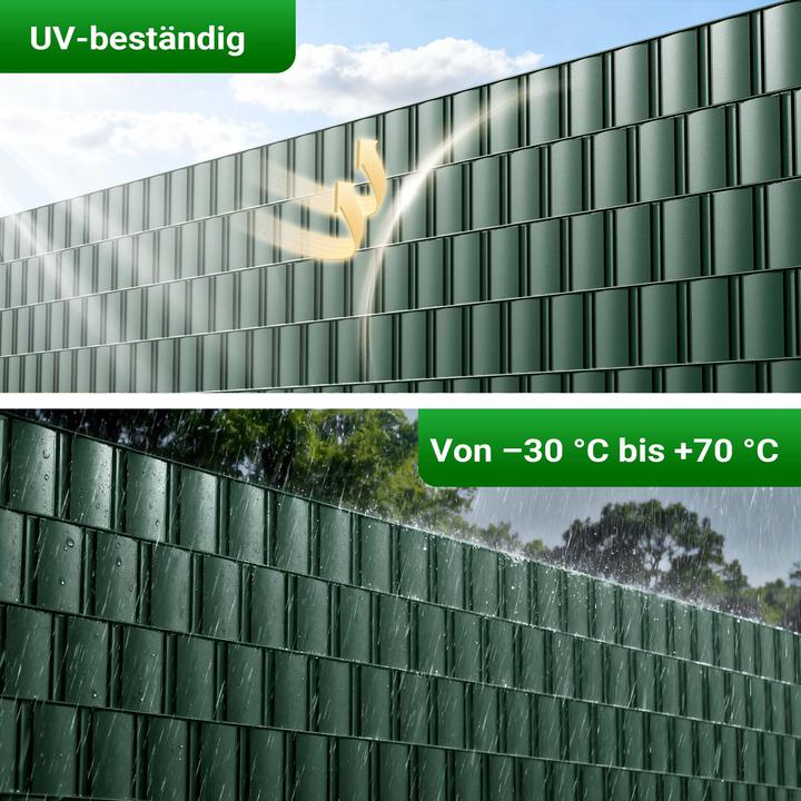 Immagine prodotto Wiltec Rotolo di recinzione verde da giardino 35 m x 19 cm, in PVC da 650 g/m² con 20 clip