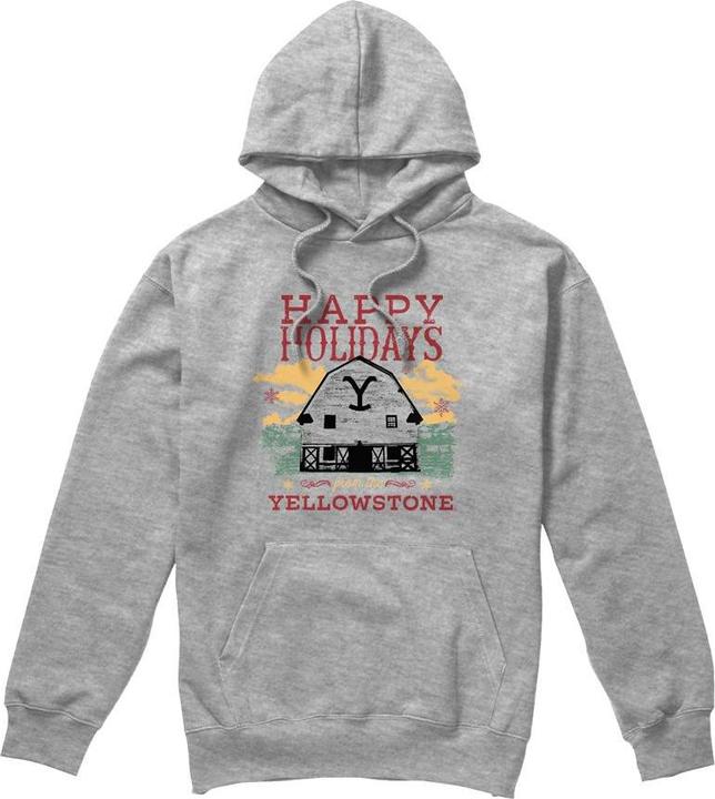 Produktbild Yellowstone Happy Holidays Kapuzenpullover weihnachtliches Design (M)