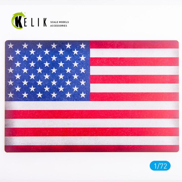 Kelik USA Flag - Base - Acrylic 3 mm (280 x 180 mm) (170 g) (28 x 18 cm)