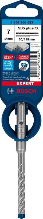 Immagine prodotto Bosch Professional Zubehör Trapano a percussione EXPERT SDS plus-7X, 7 x 50 x 115 mm (7 mm)