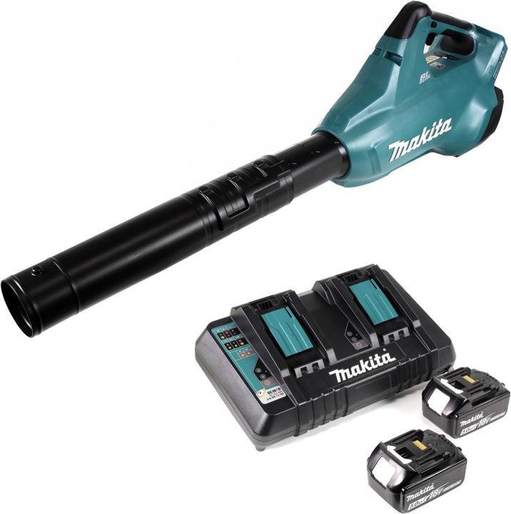 Produktbild Makita DUB 362 PT Akku Laubbläser 36V + 2x Akkus 5,0Ah + Doppellladegerät (Akkubetrieb, Laubbläser)
