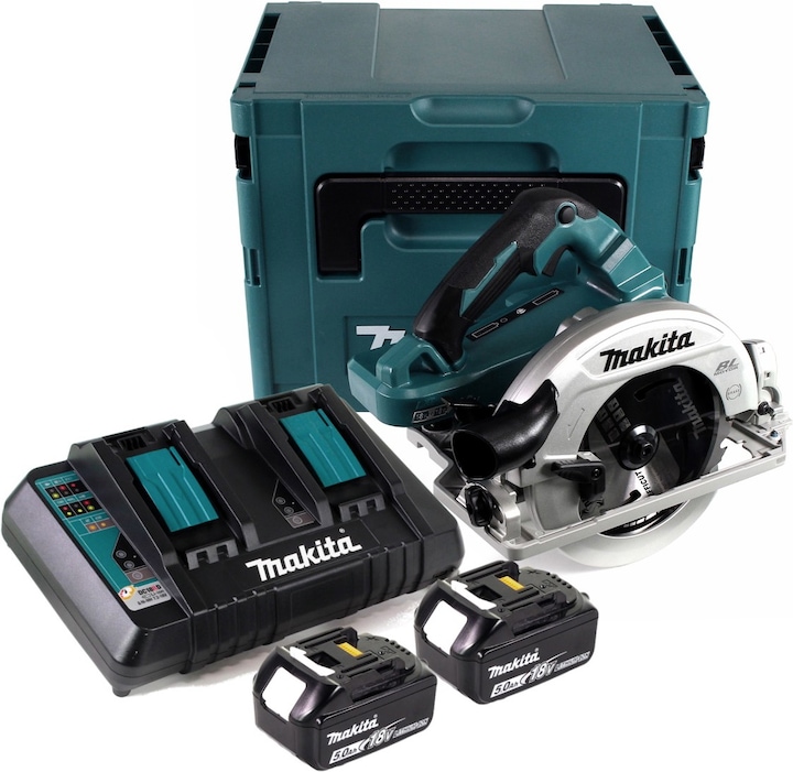 Image du produit Makita DHS 782 PT2J Scie circulaire portative sans fil 36V (2x18V) 190 mm Brushless dans Makpac + 2x 5,0