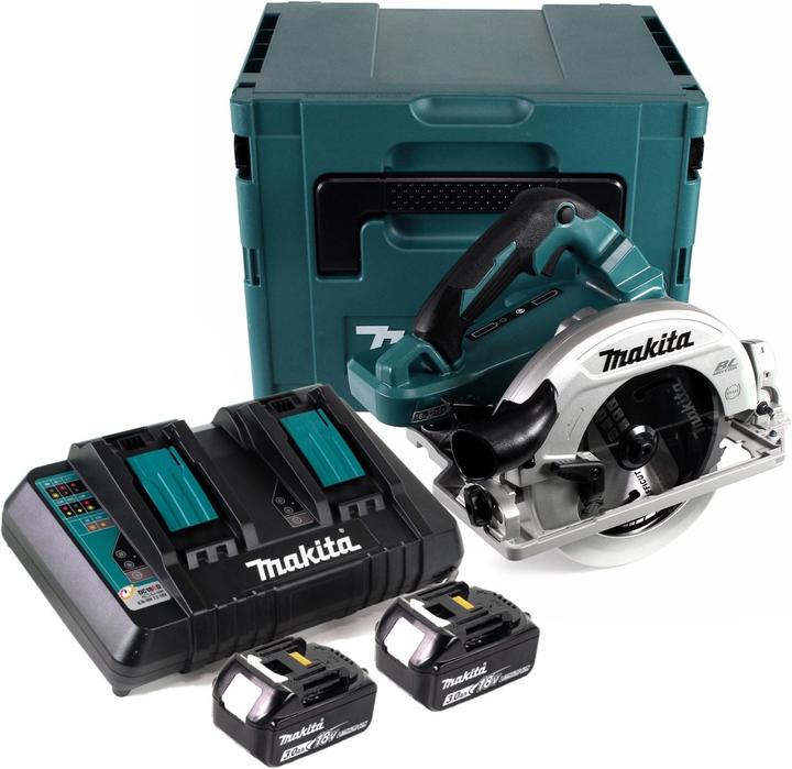 Produktbild Makita DHS 782 PF2J Akku Handkreissäge 36V (2x18V) 190 mm Brushless im Makpac + 2x 3,0 Ah Akku + Dop