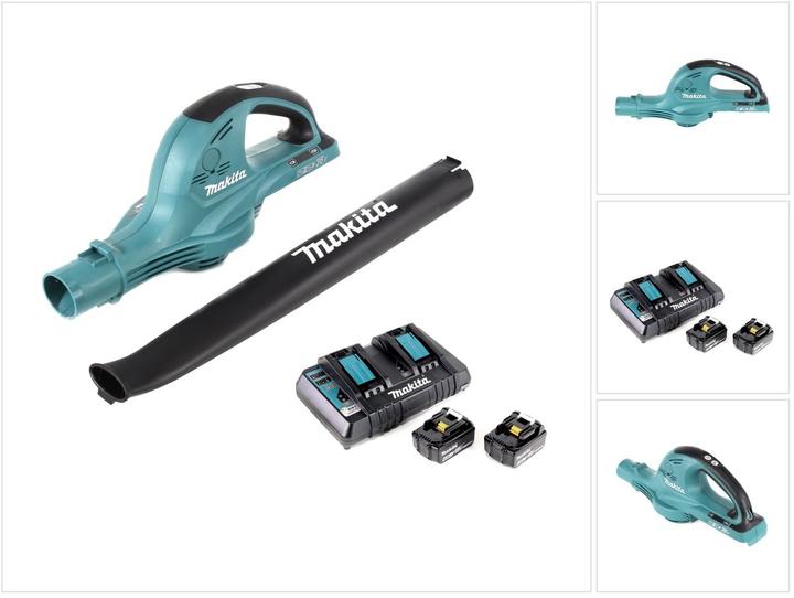 Produktbild Makita DUB 361 PM 2x 18 V / 36 V Akku Laubbläser Gebläse + 2x BL 1840 B 4 Ah / 4000 mAh Akku (Akkubetrieb, Laubbläser)